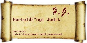 Hortolányi Judit névjegykártya